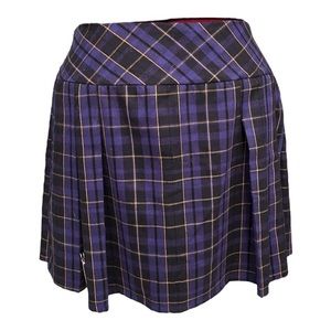 Handmade Wool Plaid Tartan Yoke Skirt